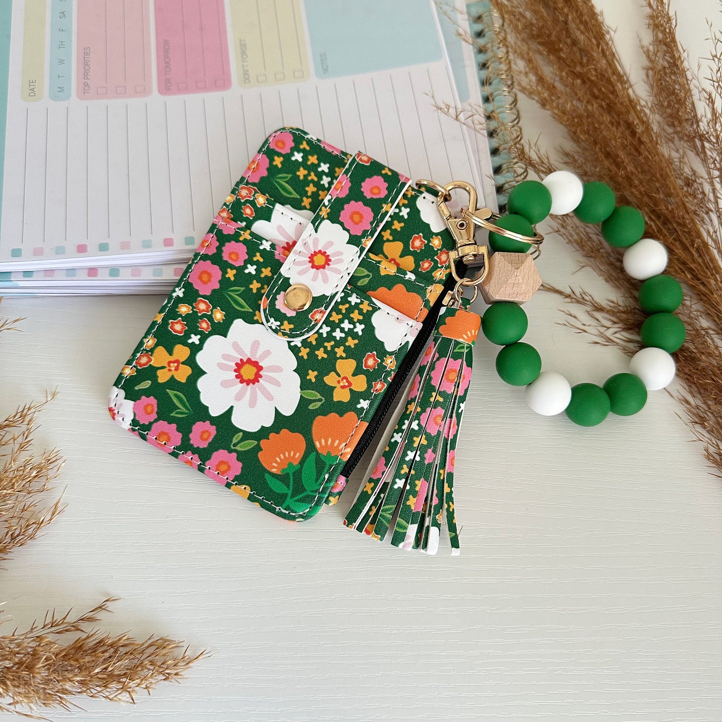 Floral Wristlet Coin & Card Wallets