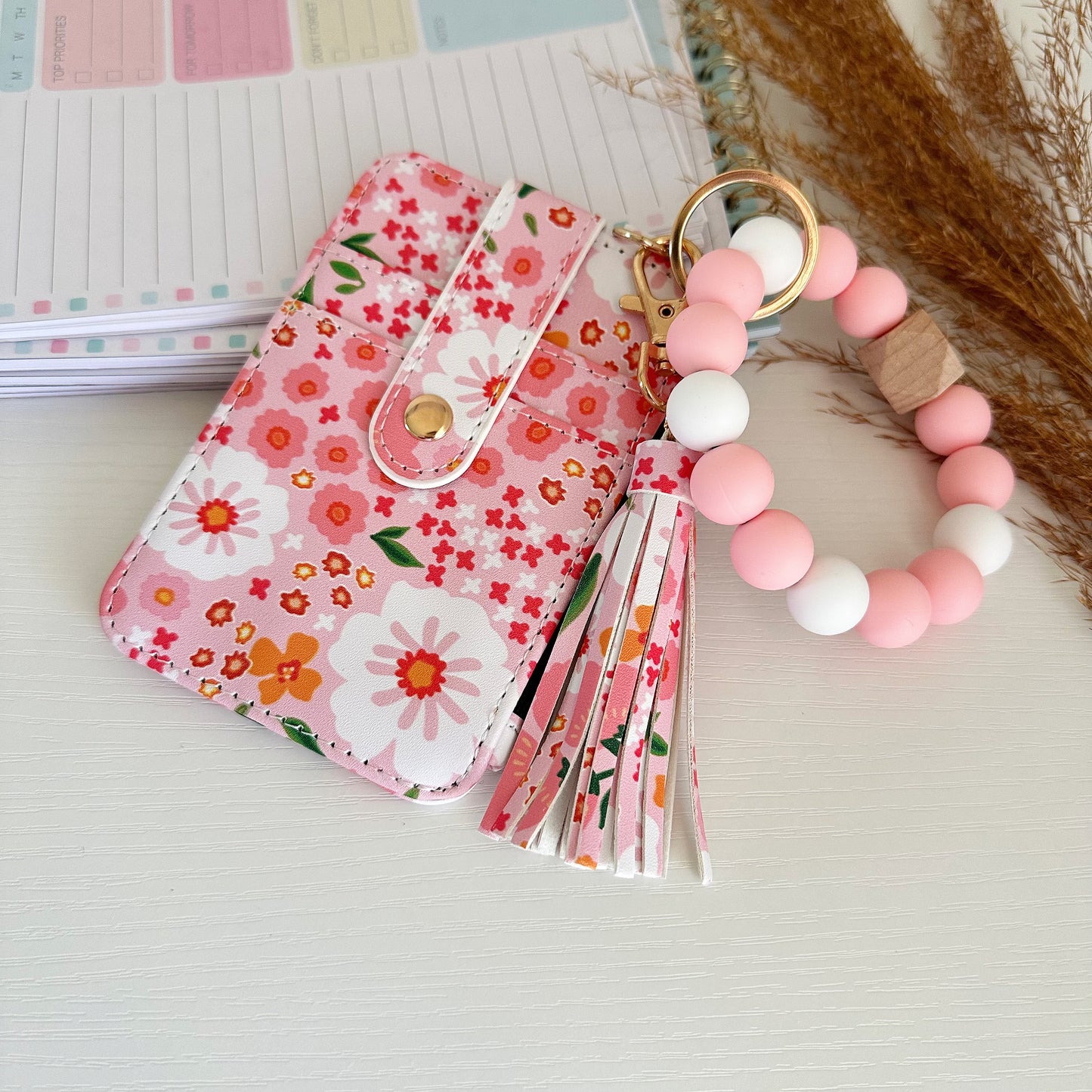 Floral Wristlet Coin & Card Wallets
