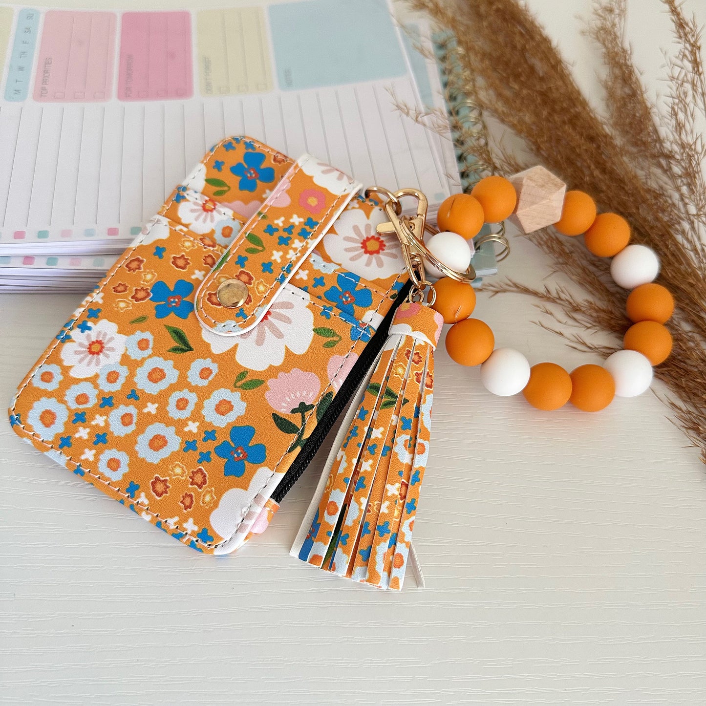 Floral Wristlet Coin & Card Wallets