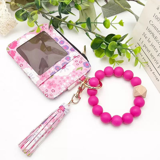 Floral Wristlet Coin & Card Wallets